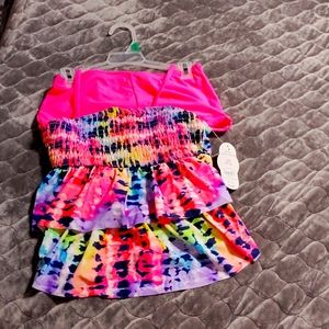 Girls L - 10/12 tankini and shorts
